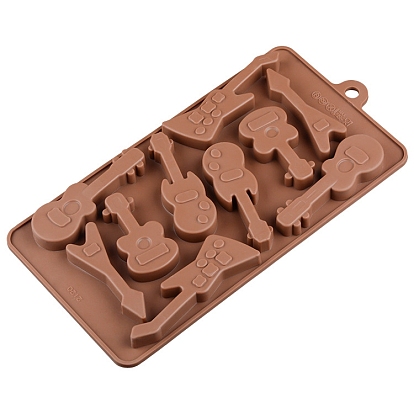 Moules en silicone en forme de guitare, moules de résine, pour le savon, fabrication de chocolat