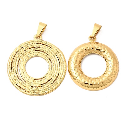 304 кулон с текстурой из нержавеющей стали, пончики