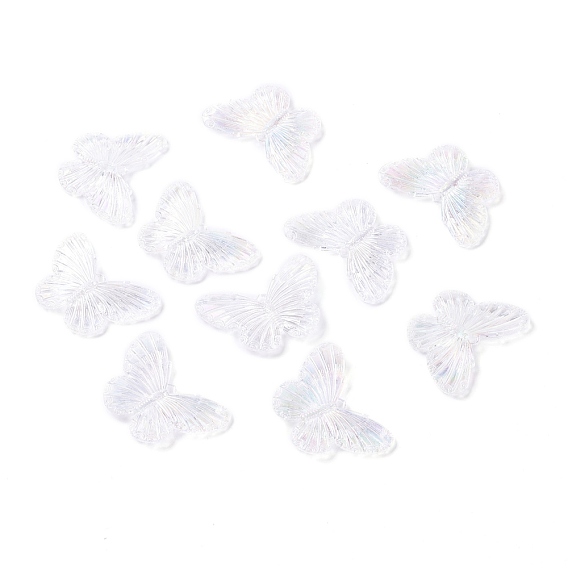 Transparent Resin Pendants, Laser Style, Butterfly