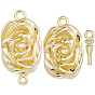 6шт. латунные застежки-коробки, роза