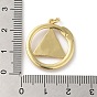 Rack Plating Brass Pendants, with Jump Ring, Lead Free & Cadmium Free, All-seeing Eye with Snake Charm