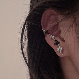 Fashion love ear bone clip female indifferent style niche design personality high-end earrings earrings