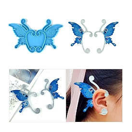 DIY Butterfly Shape Ear Cuffs Silicone Molds, Resin Casting Molds, For UV Resin, Epoxy Resin Jewelry Making