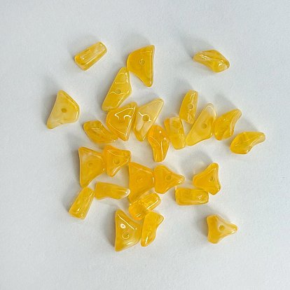 50pcs granos de acrílico, imitación de jade, pepitas