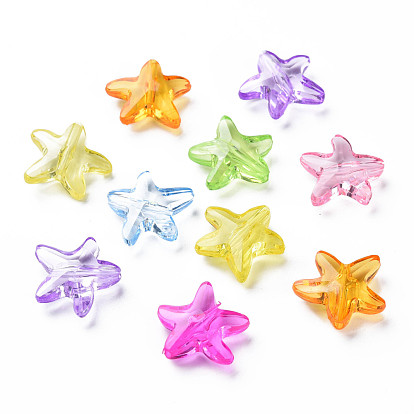 Transparent Acrylic Beads, Star