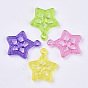 Transparent Acrylic Pendants, Dyed, Star