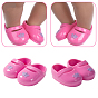 Plastic Doll Flat Shoes, with Butterfly, for 18 "American Girl Dolls Accessories