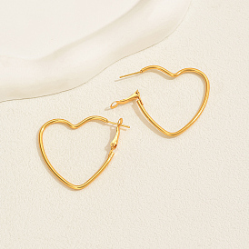 Серьги железным обручем, сердце