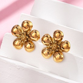 304 из нержавеющей стали серьги, цветок