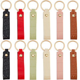 12шт 6 цвета брелок из искусственной кожи