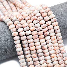 Бусы из натурального красного камня, матовые, рондель