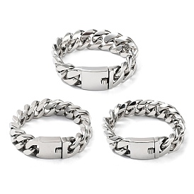 201 браслеты-цепочки с кубинскими звеньями из нержавеющей стали для мужчин и женщин