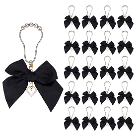 20железные кольца для занавесок для душа для ванной комнаты, с подвесками из сплава, бантом