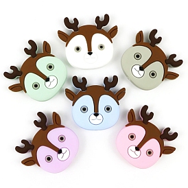 Deer Silicone Beads, Chewing Beads For Teethers, DIY Nursing Necklaces Making