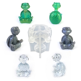 3d – figurine de tortue de yoga, bricolage, affichage, décoration, moules en silicone, moules de résine, pour la résine UV, fabrication artisanale de résine époxy