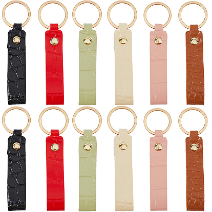 12шт 6 цвета брелок из искусственной кожи