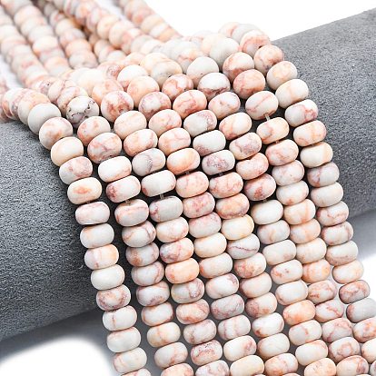 Бусы из натурального красного камня, матовые, рондель