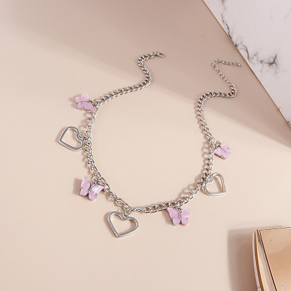 Women's Simple Peach Heart Necklace