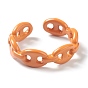 Spray Painted Brass Cuff Rings, Open Rings, Coffee Bean Chain
