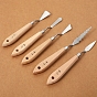 Stainless Steel Palette Scraper, with Wooden Handle, Spatula Knives Artist Oil Painting Tools