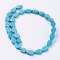 Synthetic Turquoise Beads Strands, Leaf, Dyed & Heated