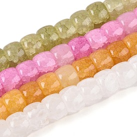 Выпечки нарисованные потрескивание стеклянные бусины пряди, баррель