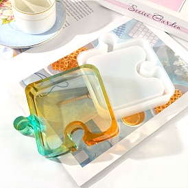 Square Puzzel Silicone Storage Box Molds, For DIY Trinket Storage Container, Candy Box UV Resin, Epoxy Resin Craft Making