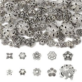 100шт 10 стили тибетские колпачки для бусин, цветок