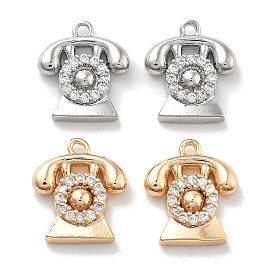 Подвески из латуни с покрытием из прозрачного кубического циркония, без кадмия, без никеля и без свинца, долговечный, телефон