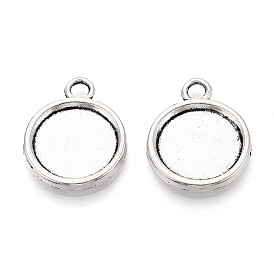 Сеттинги для кабошонов или кулона, сплав, тибетский стиль , односторонний, без кадмия и без свинца, плоско-круглые
