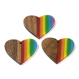 Resin & Wood Pendants, Heart