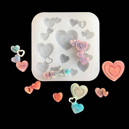 Силиконовые формочки для сердечек своими руками, формы для литья смолы, для уф-смолы, эпоксидная смола