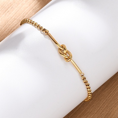 304 браслеты из нержавеющей стали с узловатыми звеньями, браслеты-цепочки роло для женщин