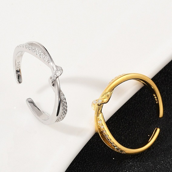 925 регулируемые манжеты из стерлингового серебра с микропаве из прозрачных кубических цирконий для женщин, крестик