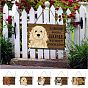 DIY Dog Portrait Diamond Painting Wood Door Hanging Sign Kits, including Acrylic Rhinestone, Diamond Sticky Pen, Tray Plate & Glue Clay, Cockapoo/Pug/Golden Retriever Pattern