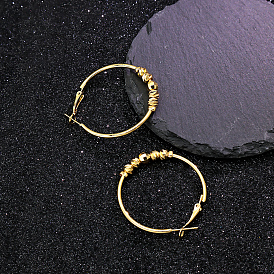 Модная 201 серьги нержавеющей стали обручем