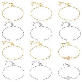 10 шт 2 цвета покрытия стойки изготовление браслетов-цепочек из латуни, долговечный, изготовление браслетов-слайдеров, без кадмия и без свинца