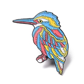 Woodpecker Enamel Pin, Animal Alloy Badge for Backpack Clothes, Electrophoresis Black