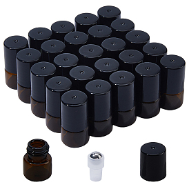 60шт. стеклянные флаконы с роликовым аппликатором, со стальным шариком и пластиковой крышкой