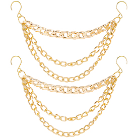 2шт. алюминиевые цепи для ремней безопасности, с крюком из нержавеющей стали