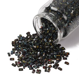 Perles miyuki demi tila, perles de rocaille japonais, 2 trou, couleurs transparentes picasso