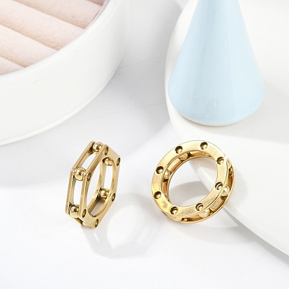 Ионное покрытие (ip) 304 кольцо из нержавеющей стали для женщин