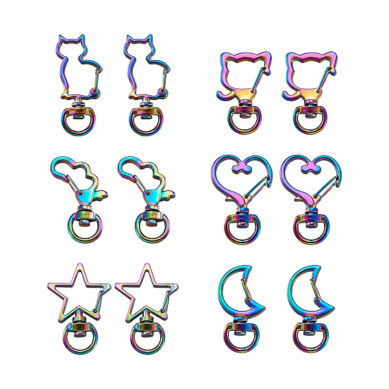 Застежками сплава поворотные, поворотный карабин-лобстер, разнообразные