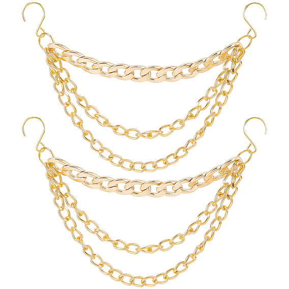 2шт. алюминиевые цепи для ремней безопасности, с крюком из нержавеющей стали