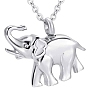 Ожерелья из нержавеющей стали в виде слона с подвеской в виде урны для пепла, мини-гроб с погребальной шкатулкой подвеска кабельная цепь ожерелья