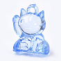 Transparent Acrylic Kitten Pendants, Maneki Neko/Beckoning Cat Shape