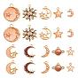 80Pcs 10 Style Celestial Alloy Enamel Pendants, Star & Moon & Planet & Sun