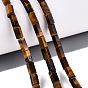 Natural Tiger Eye Beads Strands, Hexagonal Prism