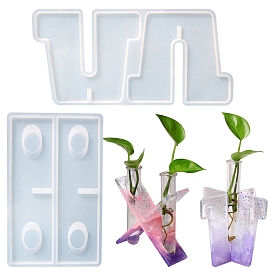 Diy силиконовые гидропонные формы для ваз для пробирок, формы для литья смолы, для уф-смолы, изготовление изделий из эпоксидной смолы