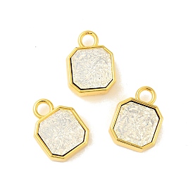 Rack Plating Glass Imitation Austrian Crystal Pendants, with Brass Findings, Cadmium Free & Lead Free, Octagon